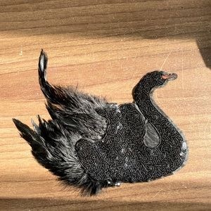 Beautiful feather Swan clothing patch